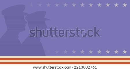 Veterans Day Vector Background with copy space or blank area. Suitable to use for Veterans Day commemoration on November 11 in United States.