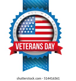 Veterans Day vector badge