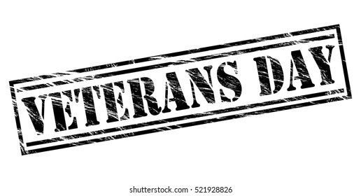 veterans day vector black stamp on white background
