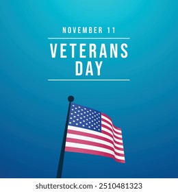 Veterans Day vector design template good for celebration usage. Veterans Day. Flat design eps 10.