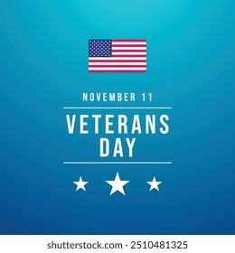 Veterans Day vector design template good for celebration usage. Veterans Day. Flat design eps 10.