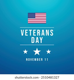 Veterans Day vector design template good for celebration usage. Veterans Day. Flat design eps 10.