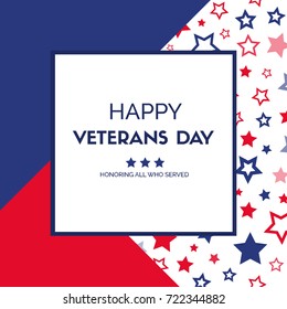 Veterans day vector greeting card