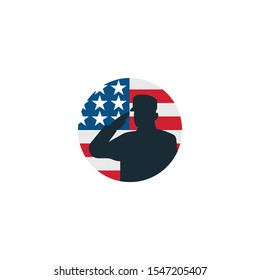 Veterans day vector icon on a white background
