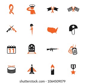 veterans day vector icons for web and user interface design