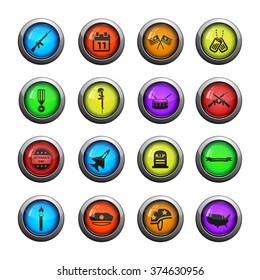 Veterans day vector icons for web sites and user interface