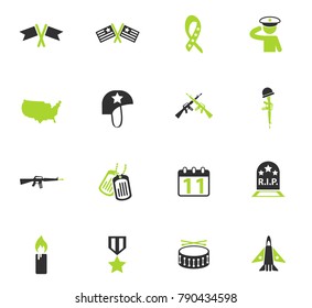 veterans day vector icons for web and user interface design