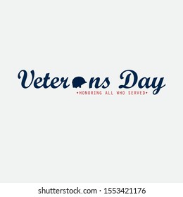 Veterans day. Vector illustration of American veterans day with army helmet. Vector illustration