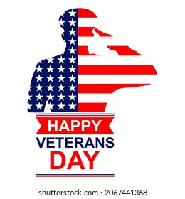 
Veterans Day vector illustration. Design template for holidays and Soldiers honoring the United States flag for United States Veterans Day commemoration on November 11th.