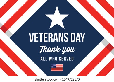 Veterans Day vector illustration. Honor Veterans of War.Veterans Day Poster