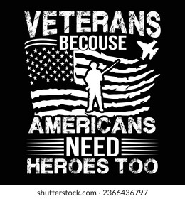 Veteranenvektor, Illustrationsdesign mit unserer Fahne für Banner, Poster, T-Shirt