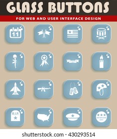 veterans day web icons for user interface design