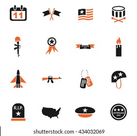 veterans day web icons for user interface design