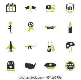 veterans day web icons for user interface design