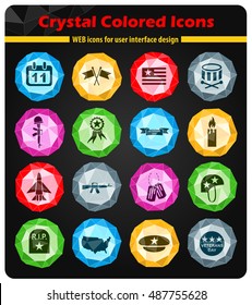 veterans day web icons for user interface design