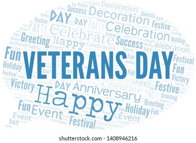 Veterans Day Word Cloud. Word cloud Made With Text.