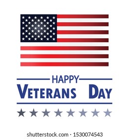 Veterans Day,November 11Honoring all who served. Usa flag on background. Stars.