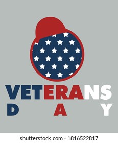 Veterans independence day typography vector