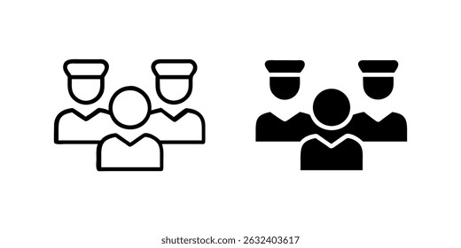 Coleção de ícones de reunião de veteranos. Adequado para designs comunitários ou militares.