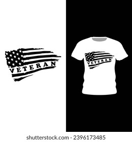 Veterans soldier USA flag for military army vector illustration