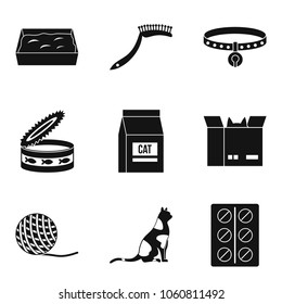 Veterinar icons set. Simple set of 9 veterinar vector icons for web isolated on white background