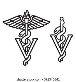 Veterinarian Caduceus Symbol
