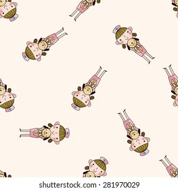 Veterinarian , cartoon seamless pattern background