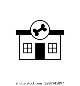 Veterinarian clinic on white background