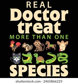 Regalo Veterinario Médicos Reales Tratan Más De Una Especie Camiseta