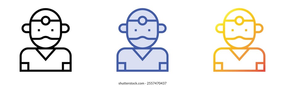 veterinarian icon. Linear, Blue Fill and Gradient Style Design Isolated On White Background