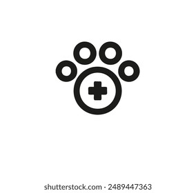 Veterinarian icon vector. Linear style sign for mobile concept and web design. Veterinarian symbol illustration. Pixel vector graphics - Vector.