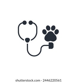 veterinarian icon. vector.Editable stroke.linear style sign for use web design,logo.Symbol illustration.