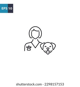 Veterinarian outline icon Vector illustration