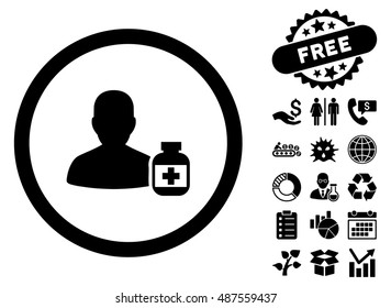 Veterinarian Pharmacy pictograph with free bonus images. Vector illustration style is flat iconic symbols, black color, white background.