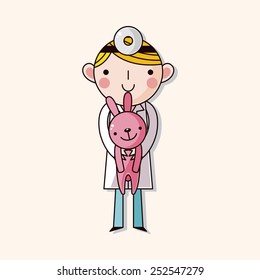 Veterinarian theme elements vector,eps