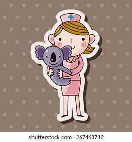 Veterinarian theme elements vector,eps