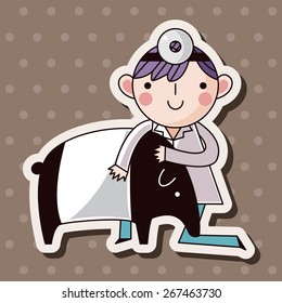 Veterinarian theme elements vector,eps