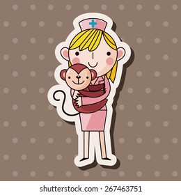 Veterinarian theme elements vector,eps