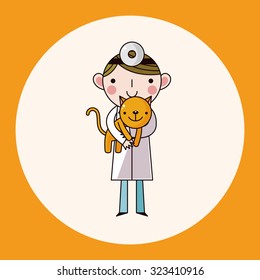 Veterinarian theme elements vector,eps