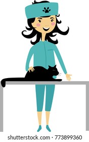 veterinarian. vector illustration