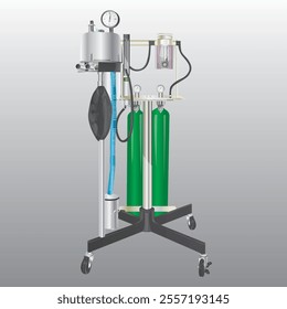 Veterinary Anesthesia Machine Vector Graphic for  Medical Facilities