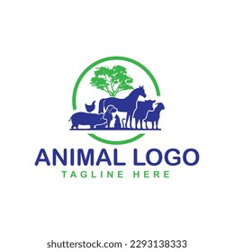 veterinary animal dog cat logo design free vector