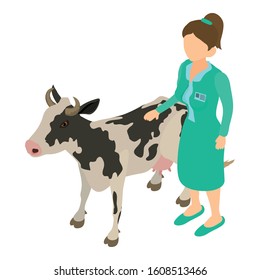 Veterinary assistance icon. Isometric illustration of veterinary assistance vector icon for web