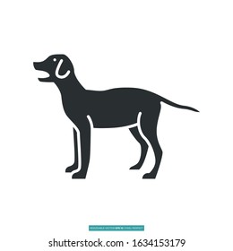 Veterinary Assistant, dog icon vector illustration logo template for many purpose. Isolated on white background.