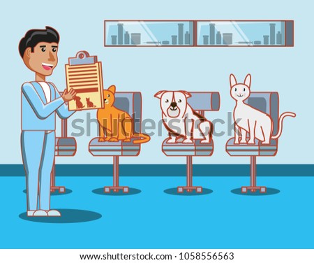 veterinary in attention office