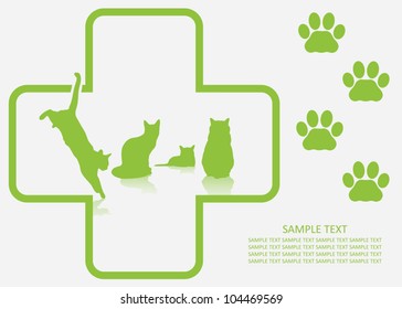 Veterinary background -vector illustration