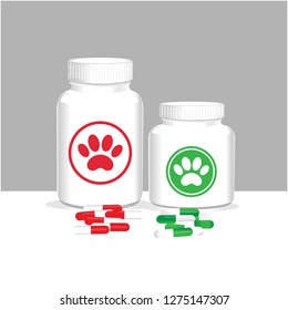 Veterinary care concept icon poster