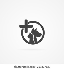 Veterinary care icon. 