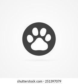 Veterinary care icon. Trace icon.