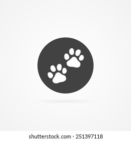 Veterinary care icon. Trace icon.